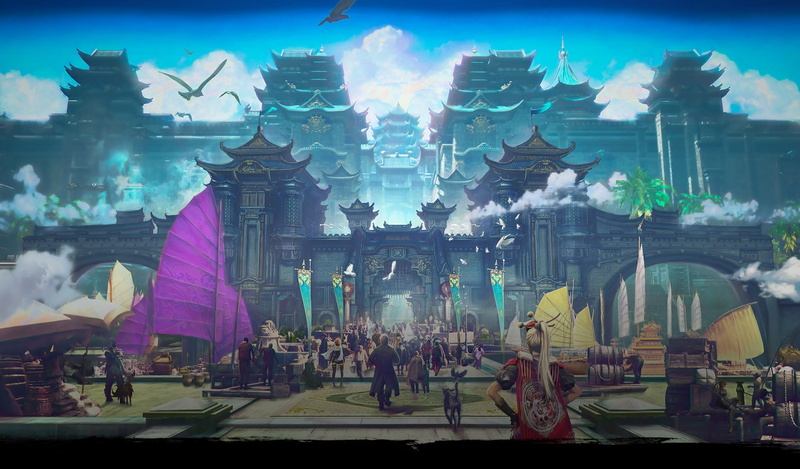 Blade and Soul, vanity, port, people, ships, 1080P