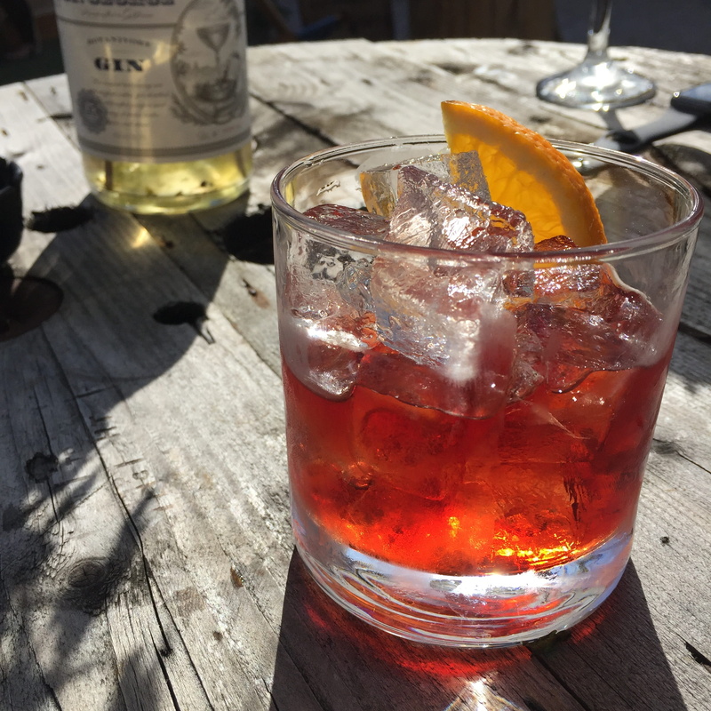 drink, household equipment, citrus, mojito, liquor, food and drink, bar, food, table, 1080P, negroni, gin, close-up, cocktail, orange, garnish, cold, cold temperature