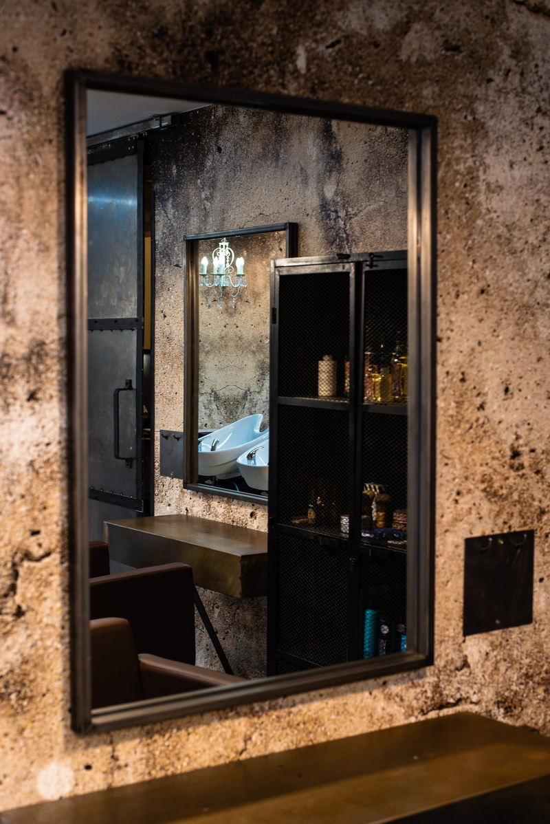 indoors, wood, closet, abandoned, mirror, lighting, style, damaged, hair stylists, deterioration, shelf, china cabinet, day, hair, furniture, window frame