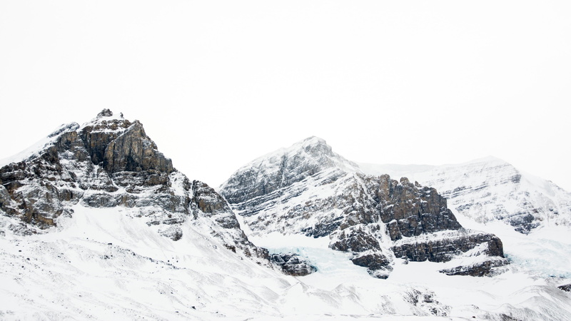 snow, ice, athabasca glacier, Canadian, Canada, nature, mountains, 2K, landscape, glaciers
