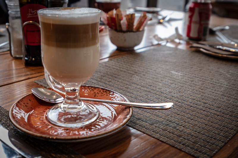 dining table, coffee, pottery, crockery, furniture, still life, household equipment, focus on foreground, 5K, latte, cup, indoors, food and drink, setting