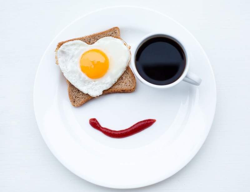 gourmet, bread, ketchup, brown, emotion, indoors, 5K, toasted Bread, morning, scrambled eggs, drink, love, heart, cake, plate, coffee - Drink, eating