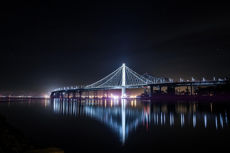 space and astronomy, long exposure, built structure, 1080P, no people, city, waterfront, star - space, landscape, San Francisco, cityscape, bridge, architectural