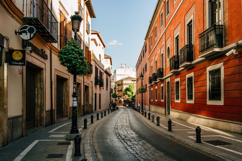 the way forward, alley, outdoors, incidental people, street, granada, row house, road, building exterior, city life, building, nature, sky, residential district