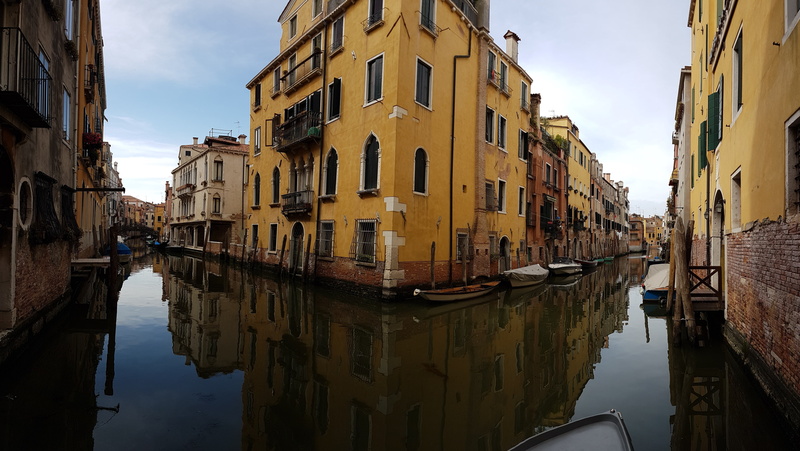 building, mode of transportation, canal, residential district, transportation, reflection, sky, no people, nature, 4K, Venice, architecture, nautical vessel
