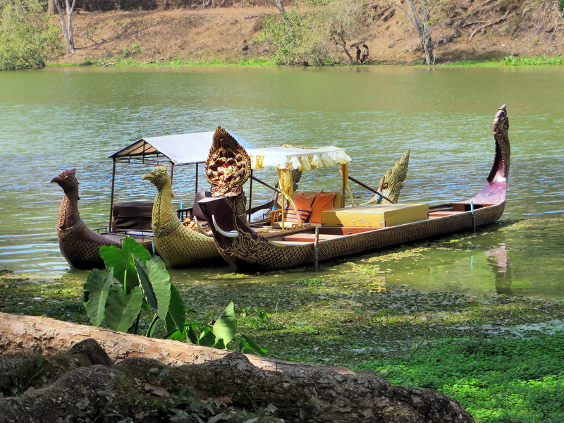 beauty in nature, tree, Angkor, Cambodia, navigation, gondola - traditional boat, land, tranquil scene, tranquility, outdoors, Cruise, no people, reflection