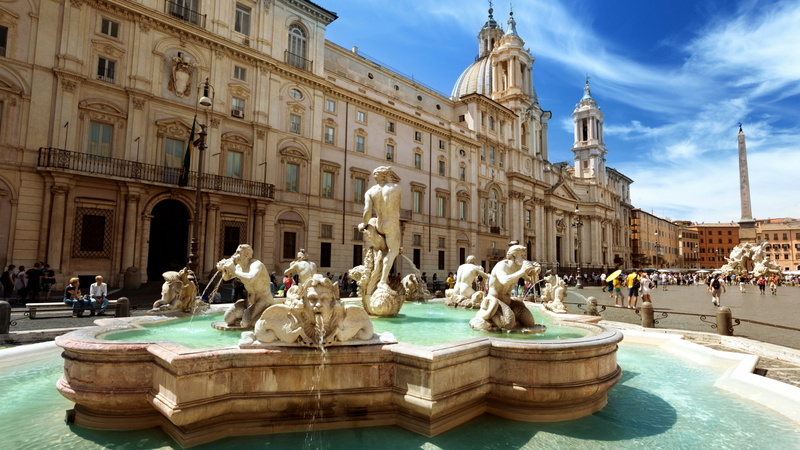 nature, moor fountain, ancient rome, water, built structure, travel destinations, history, tourist attraction, europe, the past, building exterior, 4K