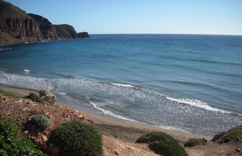 day, sea, no people, loneliness, tranquil scene, beauty in nature, beach, nature, horizon, mediterranean, scenics - nature, water, blue, booked, spain