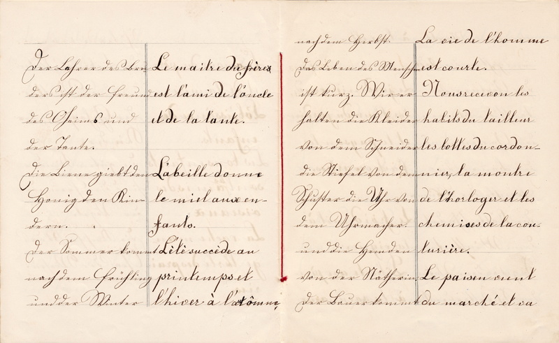 pink color, letter, memo, old-fashioned, dictionary, decode, text, French, German, exercise, selective, language, architecture, writing, arts culture and entertainment