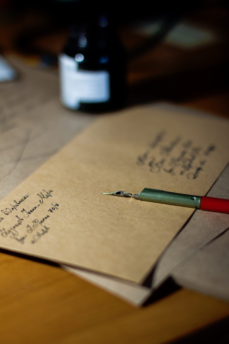 writings, desk, western script, text, writing, paper, indoors, communication, dip pen, pencil, fountain pen, correspondence, letters, document, no people