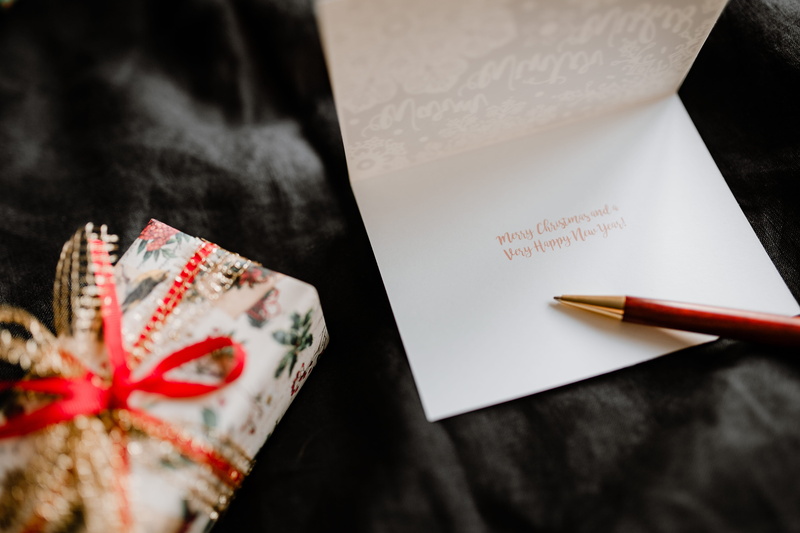 envelope, document, selective focus, greeting, christmas, black background, communication, december, mail, copy space, paper, no people, 5K, card, postage stamp