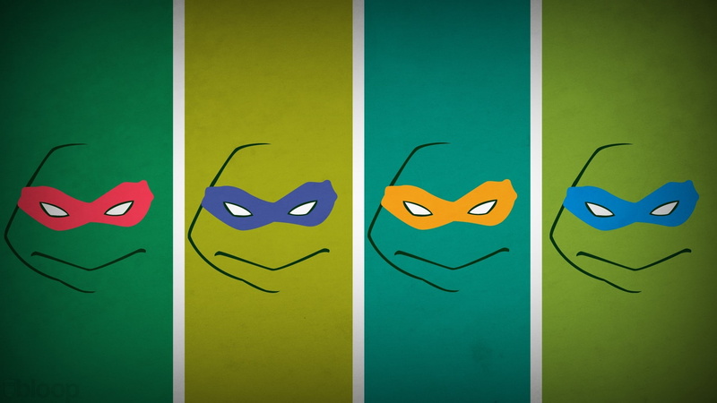 Blo0p, panels, minimalism, hero, Teenage Mutant Ninja Turtles, 1080P