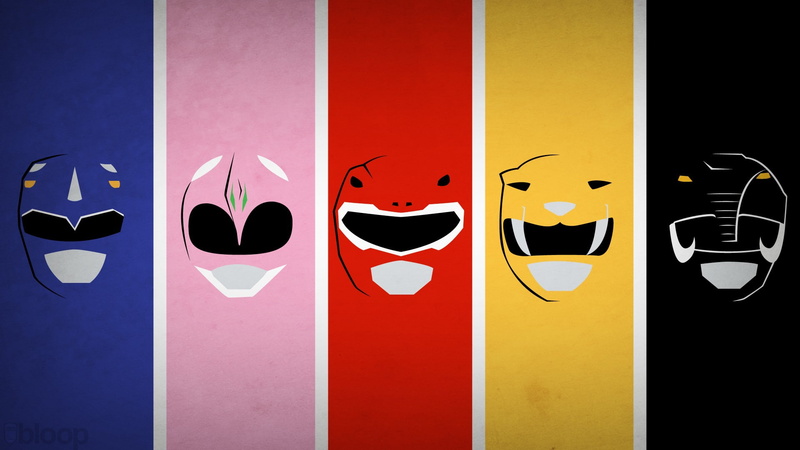 1080P, Blo0p, Power Rangers, minimalism, hero, panels, collage