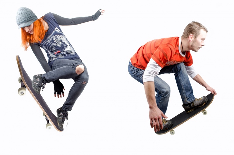 skateboard, one, people, young Adult, isolated, studio, cut out, lifestyles, stunt, white background, leap, men, background, caucasian, motion, trick, hat