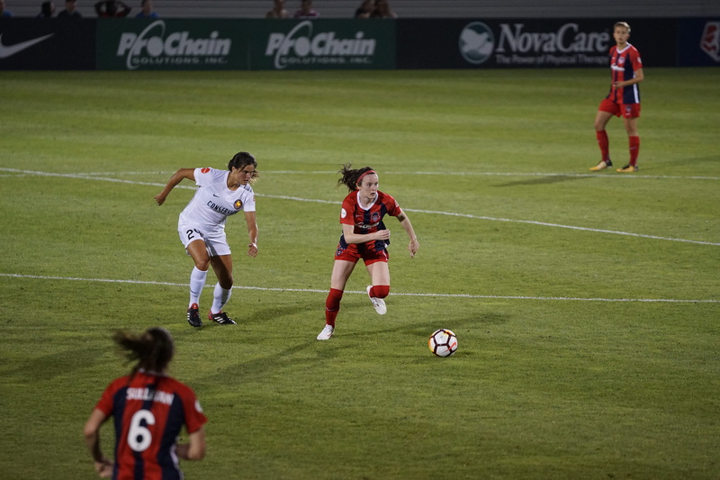 ball, rose lavell, 5K, match - sport, full length, utah royals, katie stengal, washington spirit, motion, sports uniform, nwsl, soccer uniform, grass