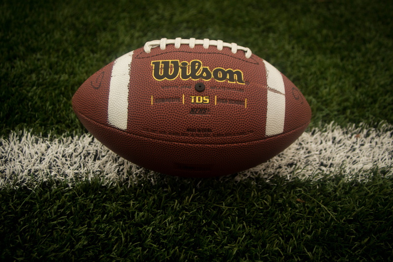 playing field, close-up, football, competition, nature, brown, wilson, sport, grass, tackling, field, 5K, american football - sport, team sport, american football - ball