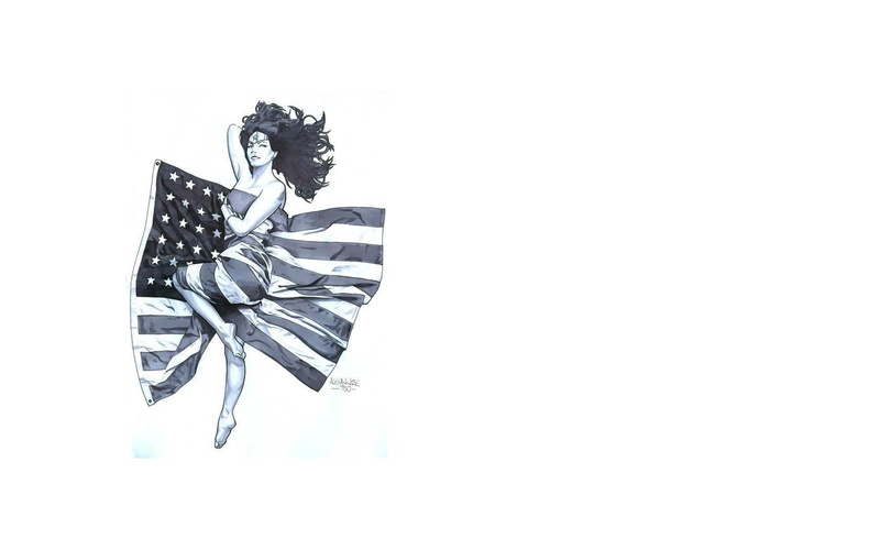 white, american, 720P, bw, woman, hd, wonder, flag, dc, cartoon/comic