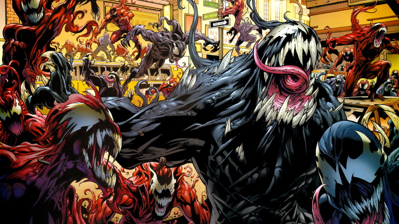 carnage, 1080P, hd, venom, cartoon/comic