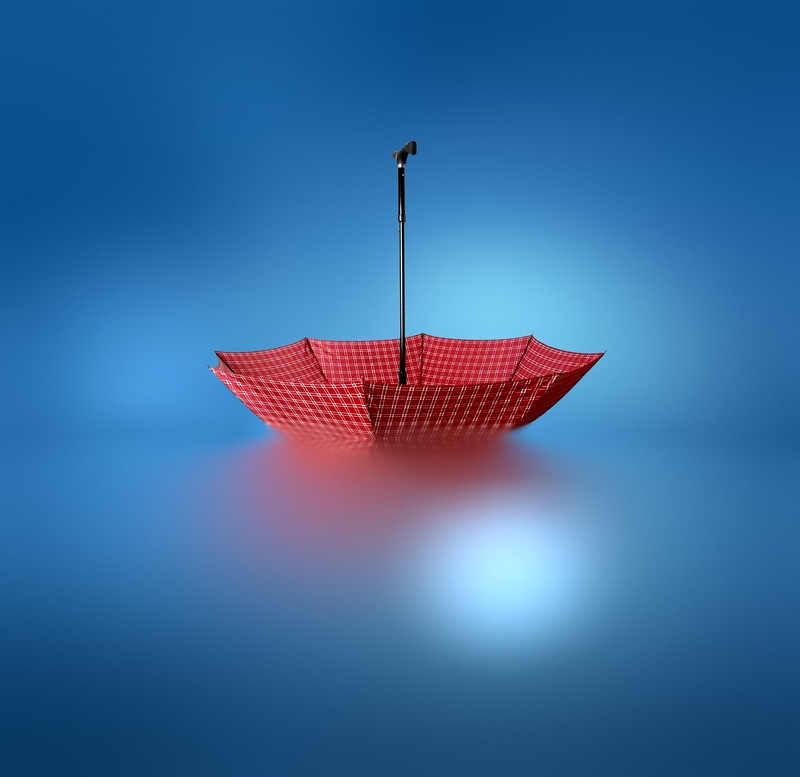 Umbrella, 1080P, Floating, Upside down