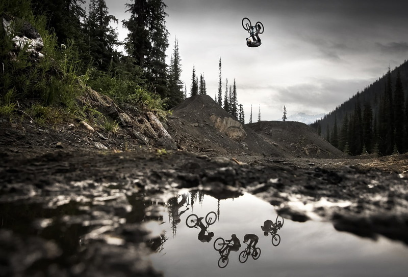 collage, beauty in nature, tree, trees, upside down, no people, reflection, mud, sports, rock, clouds, hills, outdoors, men, tranquility, mountain, jumping