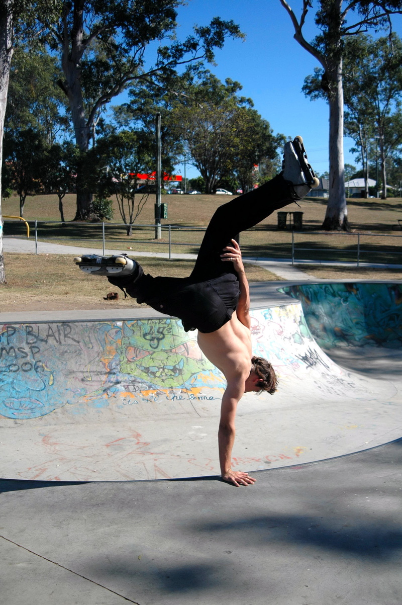 gymnastics, relaxation exercise, balance, sport, handstand, graffiti, rollerblading, nature, lifestyles, upside down, 2K, healthy lifestyle, day, skill