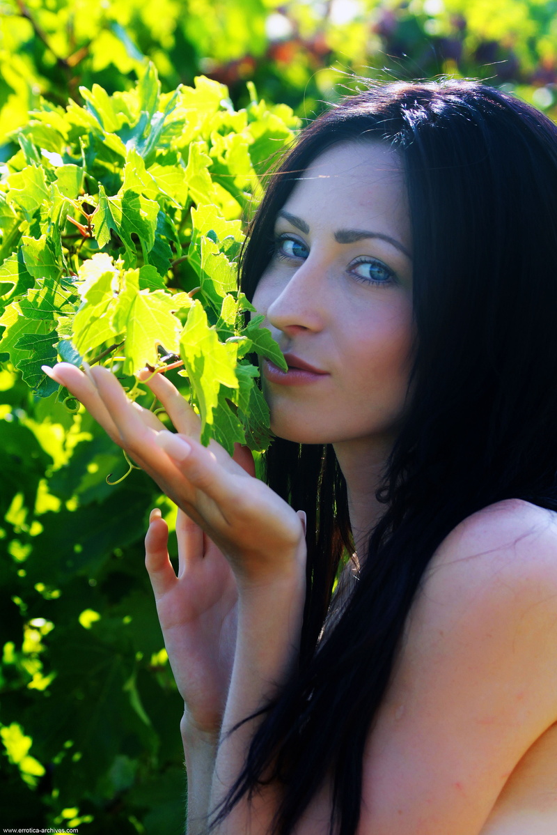 Errotica Archives Magazine, 4K, brunette, Janelle B, one person, beauty, Errotica Archives, headshot, outdoors, plants, plant, young adult, food and drink