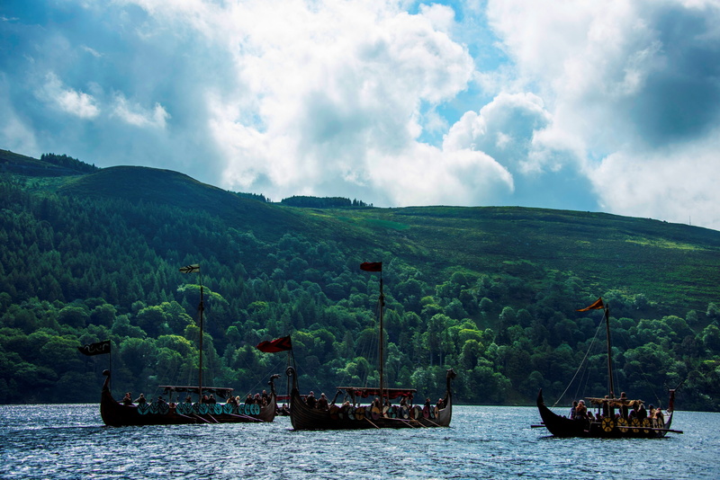 vikings 4k desktop amazing, tranquil scene, waterfront, sailboat, tranquility, nature, nautical vessel, beauty in nature, water, cloud - sky, plant, transportation
