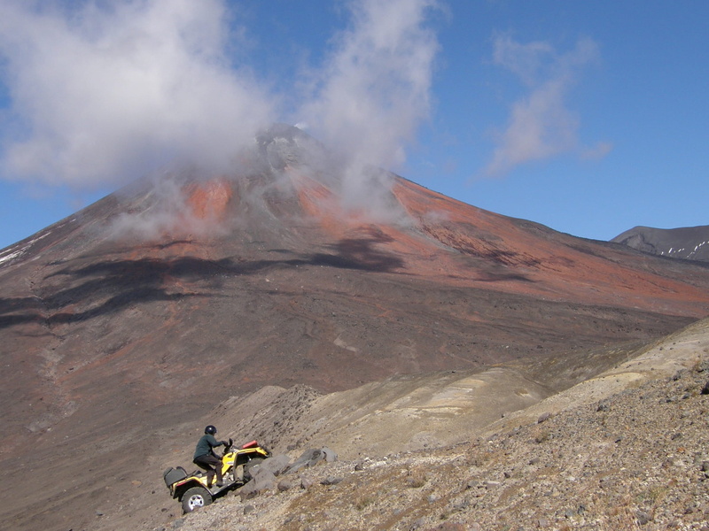 toxins, mountain, stones, sky, 1080P, slope, the foot, volcano, mountains, sport, geology, travel, people, canyon, sands, smoke - physical structure, ravine