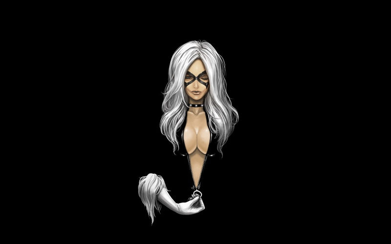x, marvel, costume, animals, Gloves, masks, heroines, background, comics, 720P, cat, black, hd, cats, art