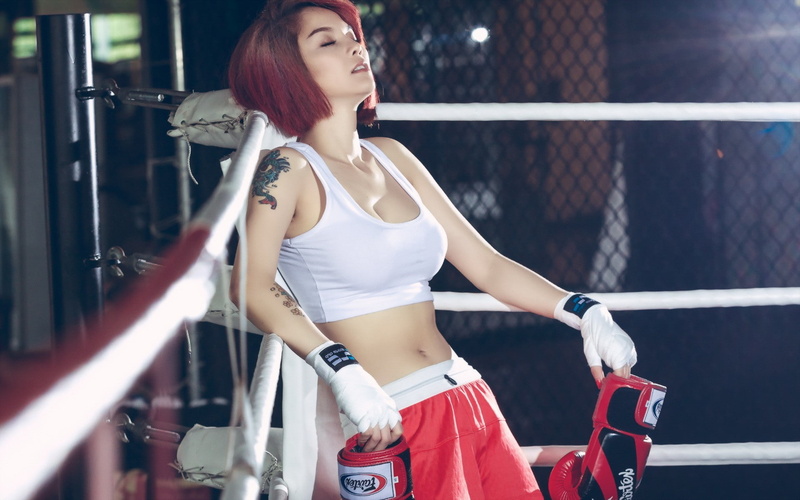 sport, ring, 1080P, box, girl