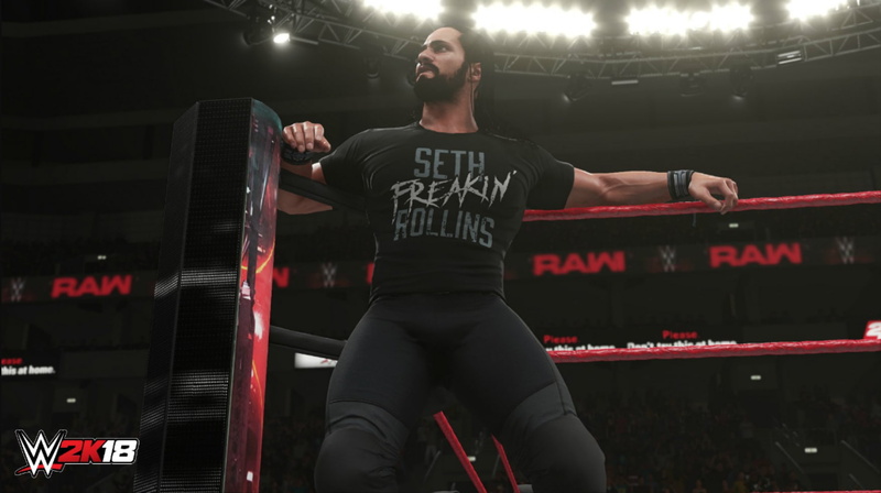 young adult, sport, effort, Seth Rollins, athlete, PlayStation 4, stadium, match - sport, occupation, low angle view, night, young men, arts culture and entertainment