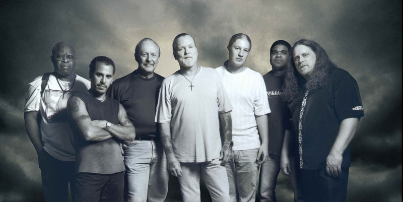 the allman brothers band, group of people, portrait, front, young adult, standing, people, friendship, seven, photo, smiling, warren haynes, young men