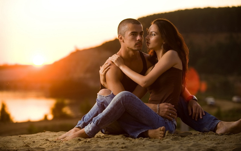 romance, brown, sky, full length, leisure Activity, dusk, young Women, park - Man Made Space, people, sitting, caucasian Ethnicity, young Couple, young Adult