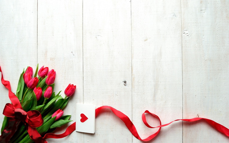love, 2K, red, tulip, card, tulips, petals, bouquet, gits, gift