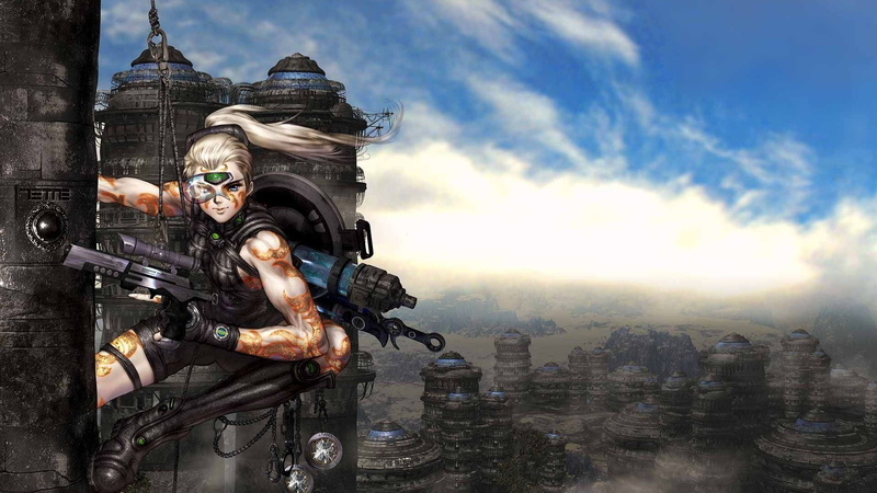 human representation, representation, digital, city, cloud - sky, 1080P, urban skyline, art and craft, Masamune Shirow, building exterior, cartoon, architecture