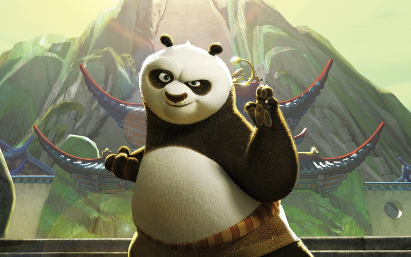 kungfu, dreamworks, 4K, cute, panda, animation, art