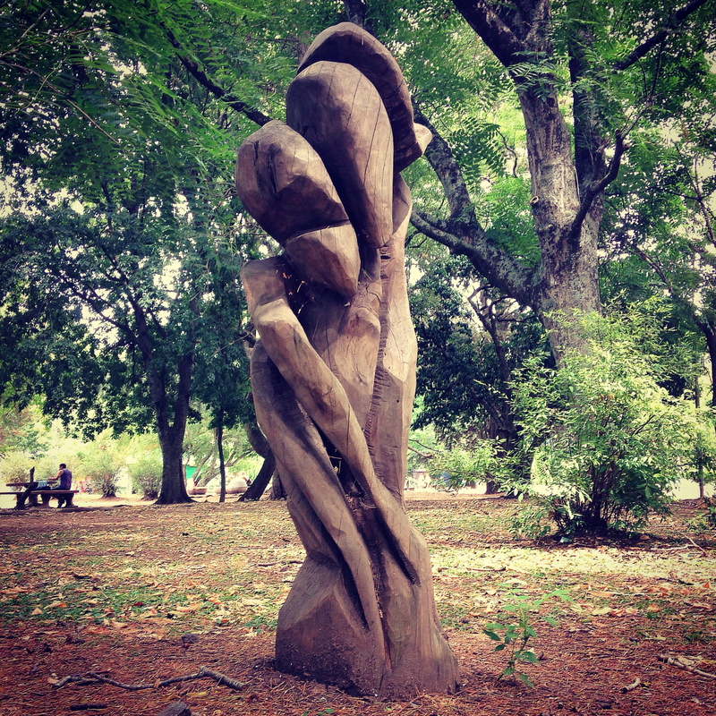 representation, nature, day, sculpture, tranquility, tree trunk, trunk, no people, outdoors, art and craft, land, la plata, argentina, human representation