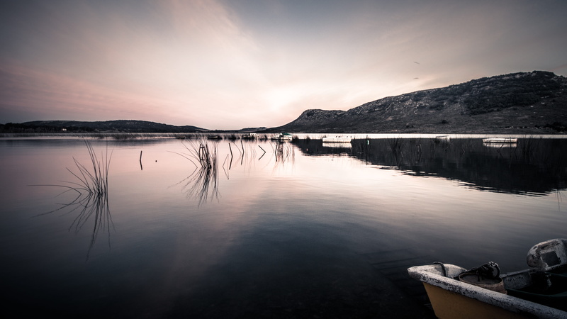 boats, mountain, reflection, no people, tranquility, mar del plata, map, 5K, cloud - sky, moor, reflection lake, sunset, argentina, adventure, beauty in nature