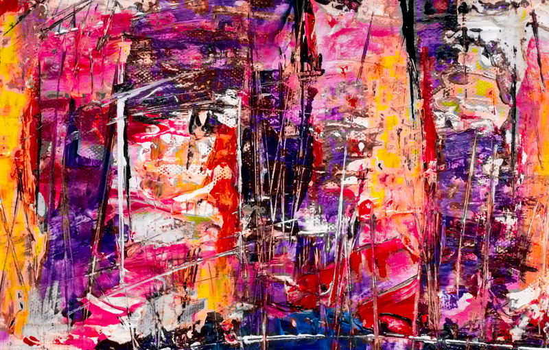 acrylic paint, painting, indoors, paint, no people, city, close-up, backgrounds, vibrant color, modern art, choice, day, collage, oil painting, art, creativity