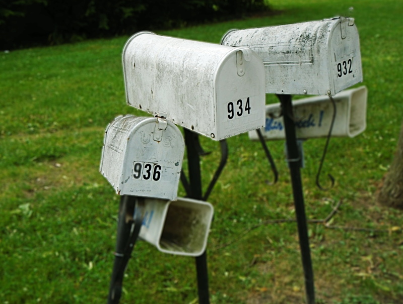 outdoors, grass, western script, focus on foreground, field, 4K, postal, correspondence, sign, nature, message, letterbox, no people, information, paper