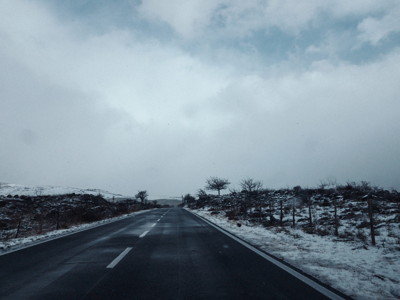 ship, no people, symbol, direction, 4K, wide, vehicle, road, transportation, white, cloud - sky, tree, tarmac, environment, winter, snowing, town, overpass