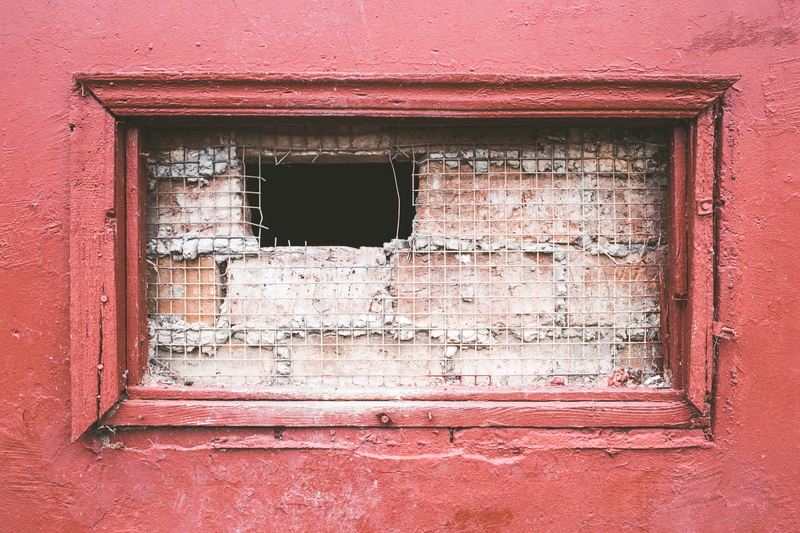 red, brown, building exterior, old, architecture, run-down, tree, wall, home decor, bonsai, curtain, wall - building feature, protection, residential district