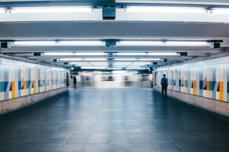 subway system, architectural column, station, incidental people, technology, 2K, blur, subway train, public transportation, rail transportation, architecture