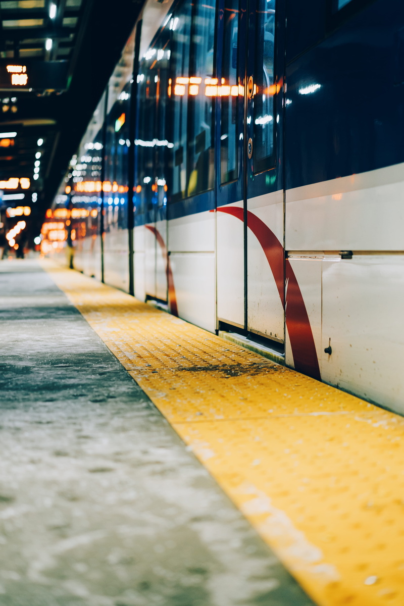 footpath, city, architecture, train, no people, 5K, reflection, transportation, car, railway, night, railroad station platform, motor vehicle, illuminated