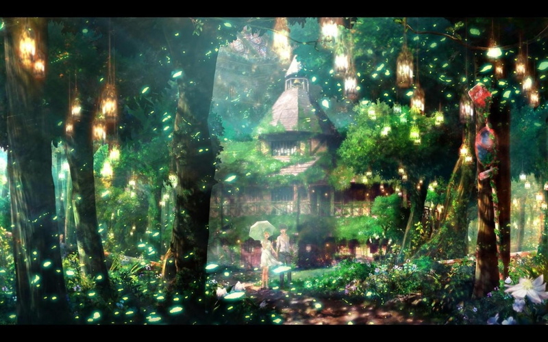 plant, auto post production filter, anime, people, artwork, fantasy art, tree, outdoors, 1080P, walking, digital composite, real people, built structure