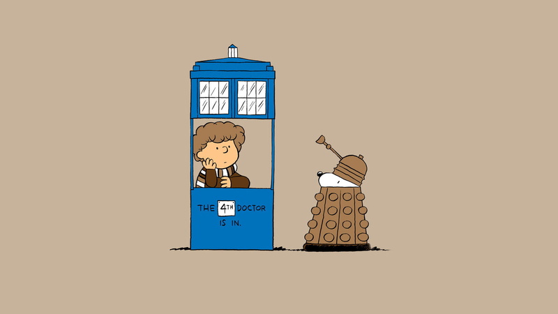 charlie brown, 1080P, doctor who, 1920x1080, Funny, TARDIS