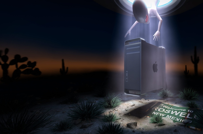 sea, no people, tranquility, g, dark, Apple, architecture, sky, Roswell, built structure, beauty in nature, mac, digital composite, U.F.O., nature, tree