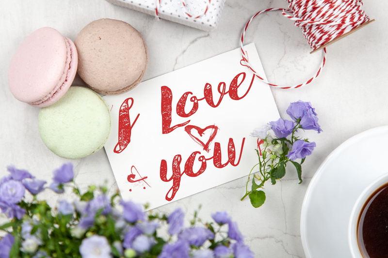 positive emotion, greetings, food, freshness, nature, postcard, text, message, table, space, coffee, close-up, violet, best, 5K, food and drink, valentines day - holiday