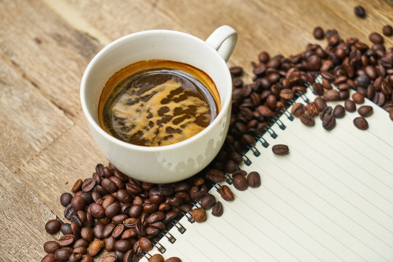 note, note book, refreshment, hot drink, food and drink, diet, coffee - drink, drink, delicious, healthy lifestyle, to write, crockery, large group of objects