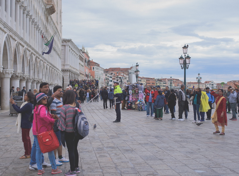 cloud - sky, real people, building exterior, built structure, 5K, city, venezia, walking, day, men, policeman, lifestyles, large group of people, women